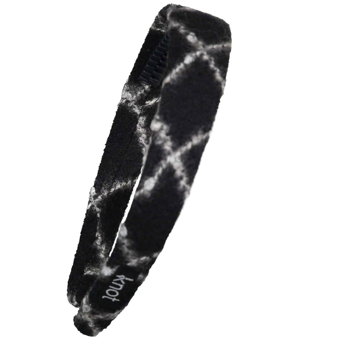 Knot Hairbands Black Plaid Headband