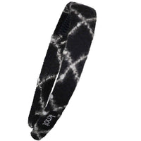 Knot Hairbands Black Plaid Headband