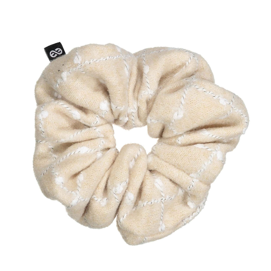 Knot Hairbands Cream Plaid Scrunchie
