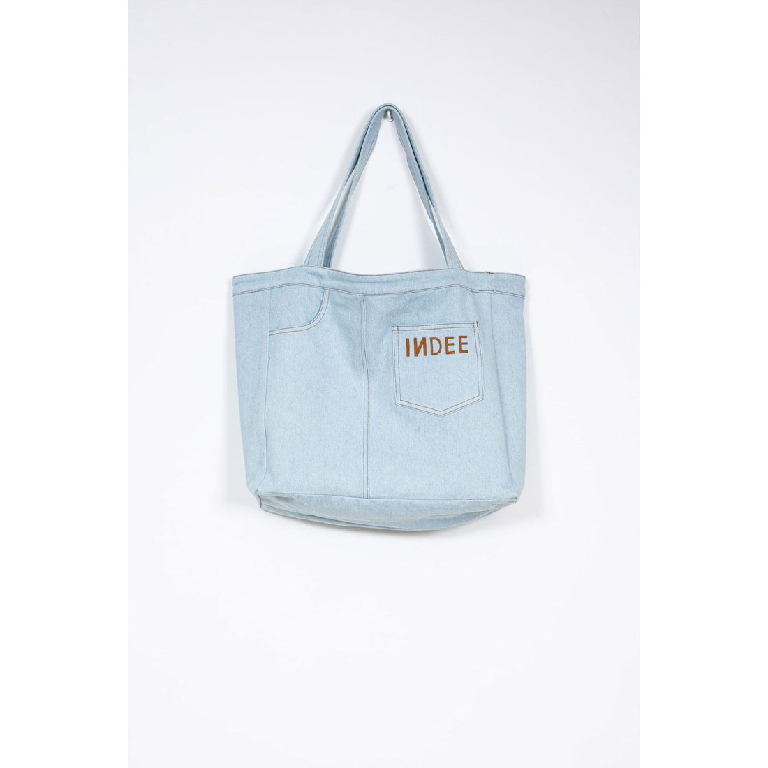Indee Denim Multi Pocket Tote Bag