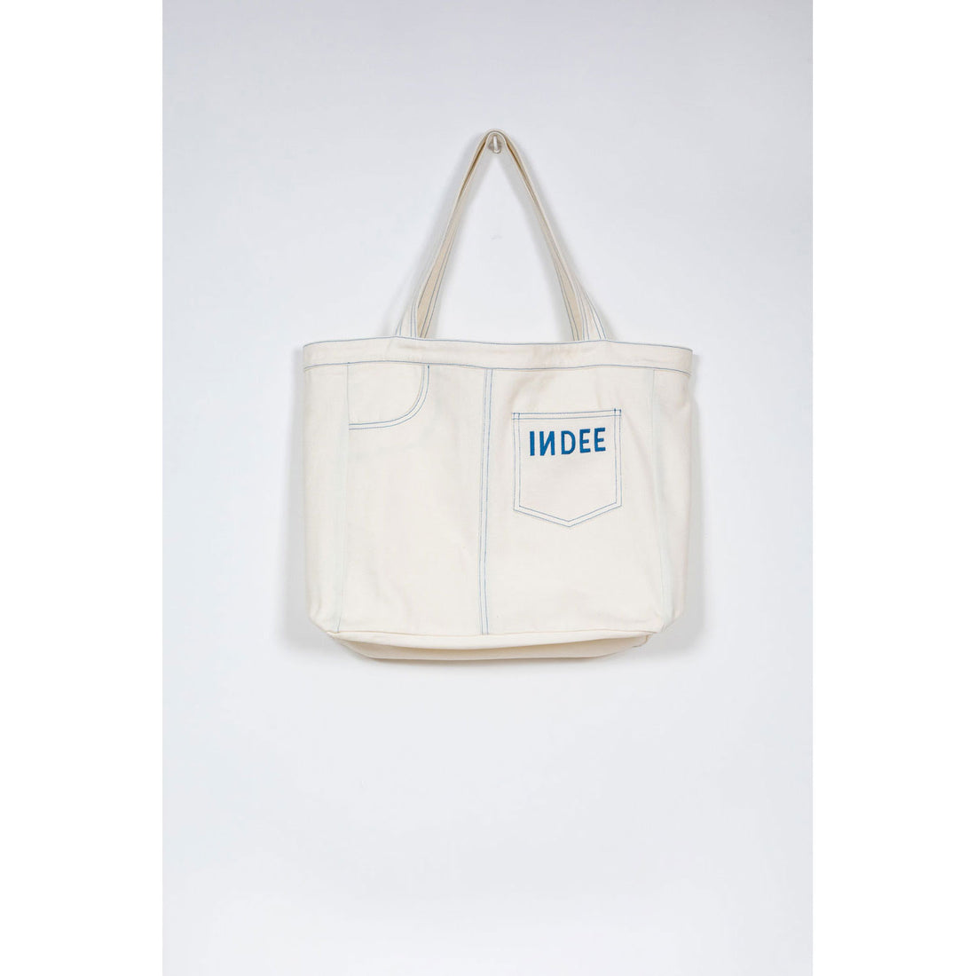 Indee Off White Multi Pocket Tote Bag