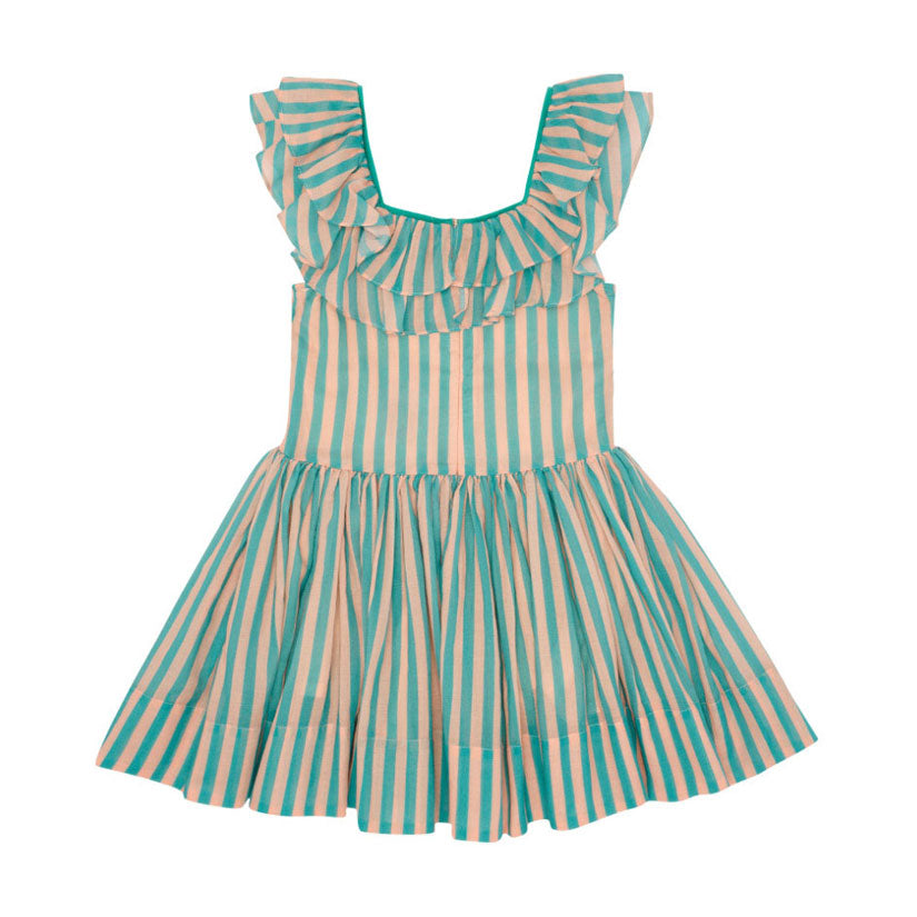 The Middle Daughter  Just Peachy/ The Pool Voile Stripe Postcard Dress