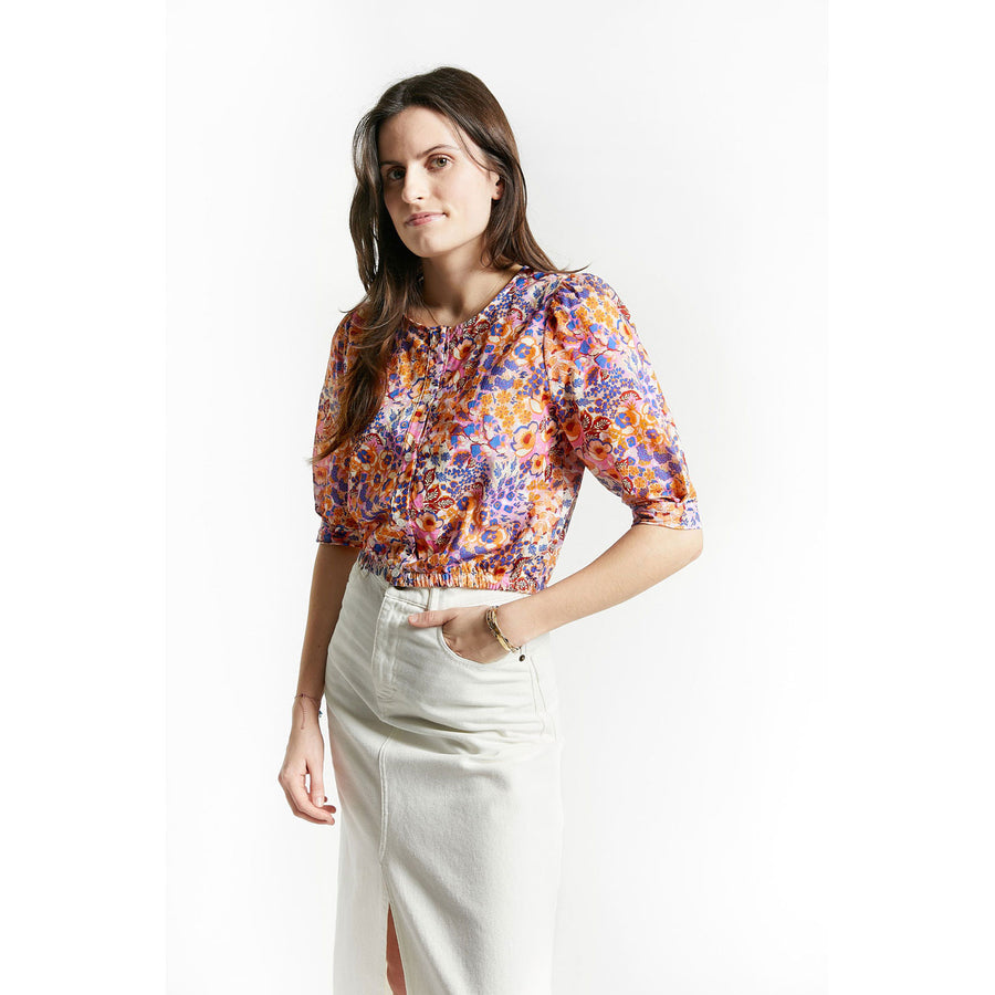 Indee Candy Pink 3/4 Sleeve Potomac Top