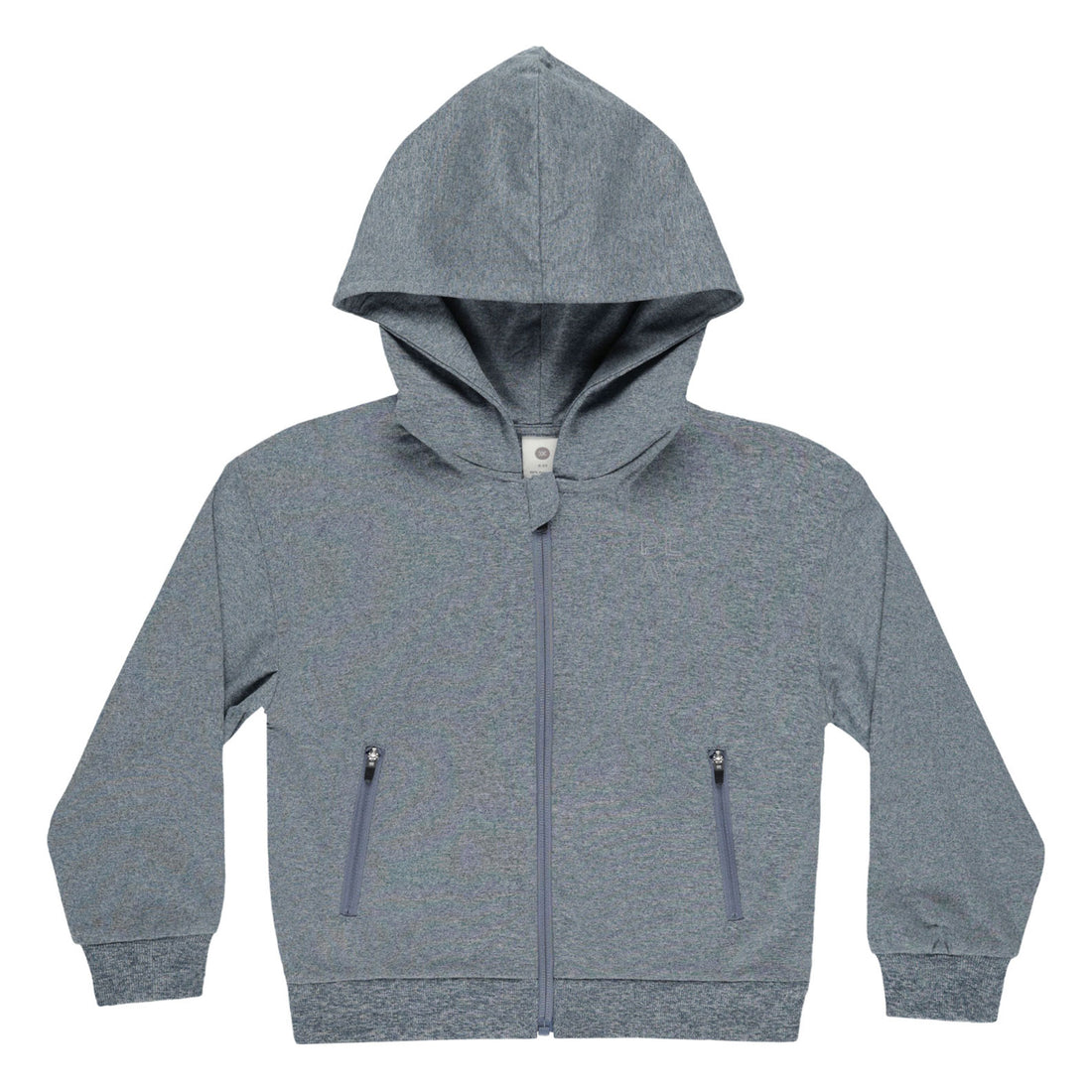 Rylee and Cru Heathered Indigo Zip-Up Tech Hoodie