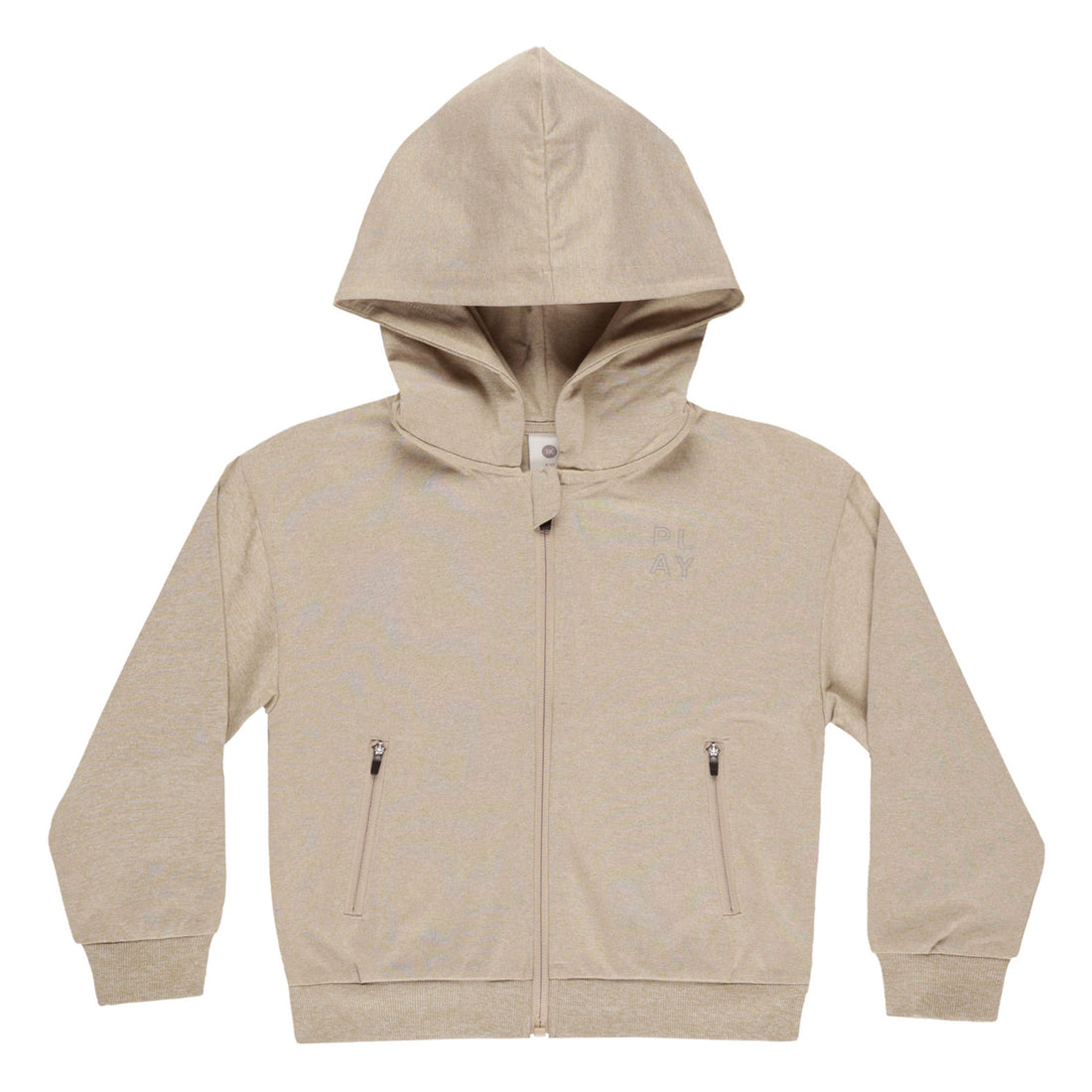 Rylee and Cru Heathered Pebble Zip-Up Tech Hoodie