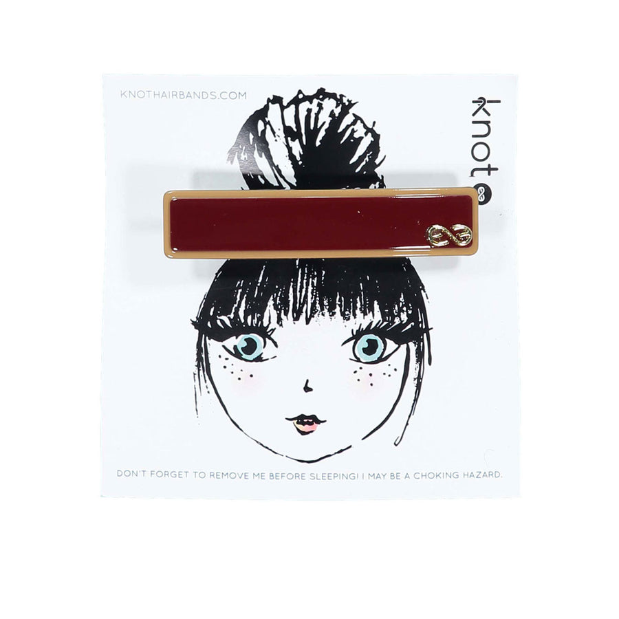 Knot Hairbands  Wine + Camel Profile Barrette