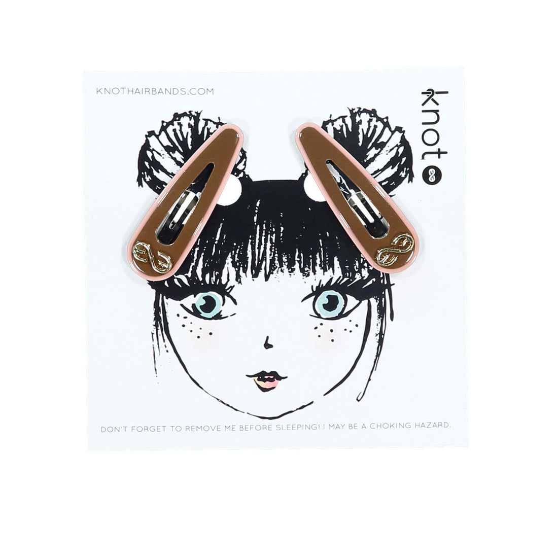 Knot Hairbands  Cocoa + Blush Profile Clip Set
