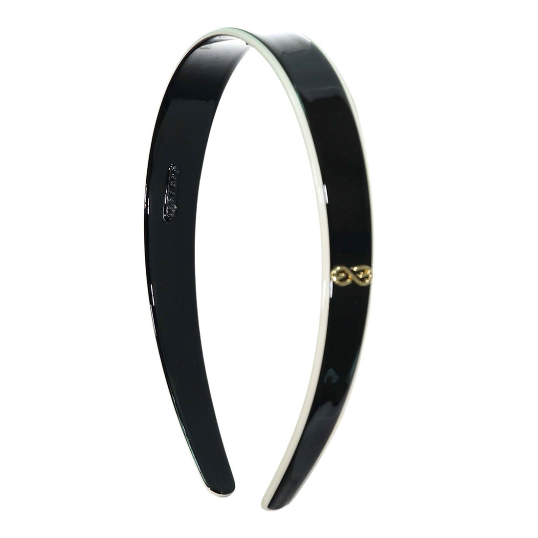 Knot Hairbands  Black + Cream Profile Headband