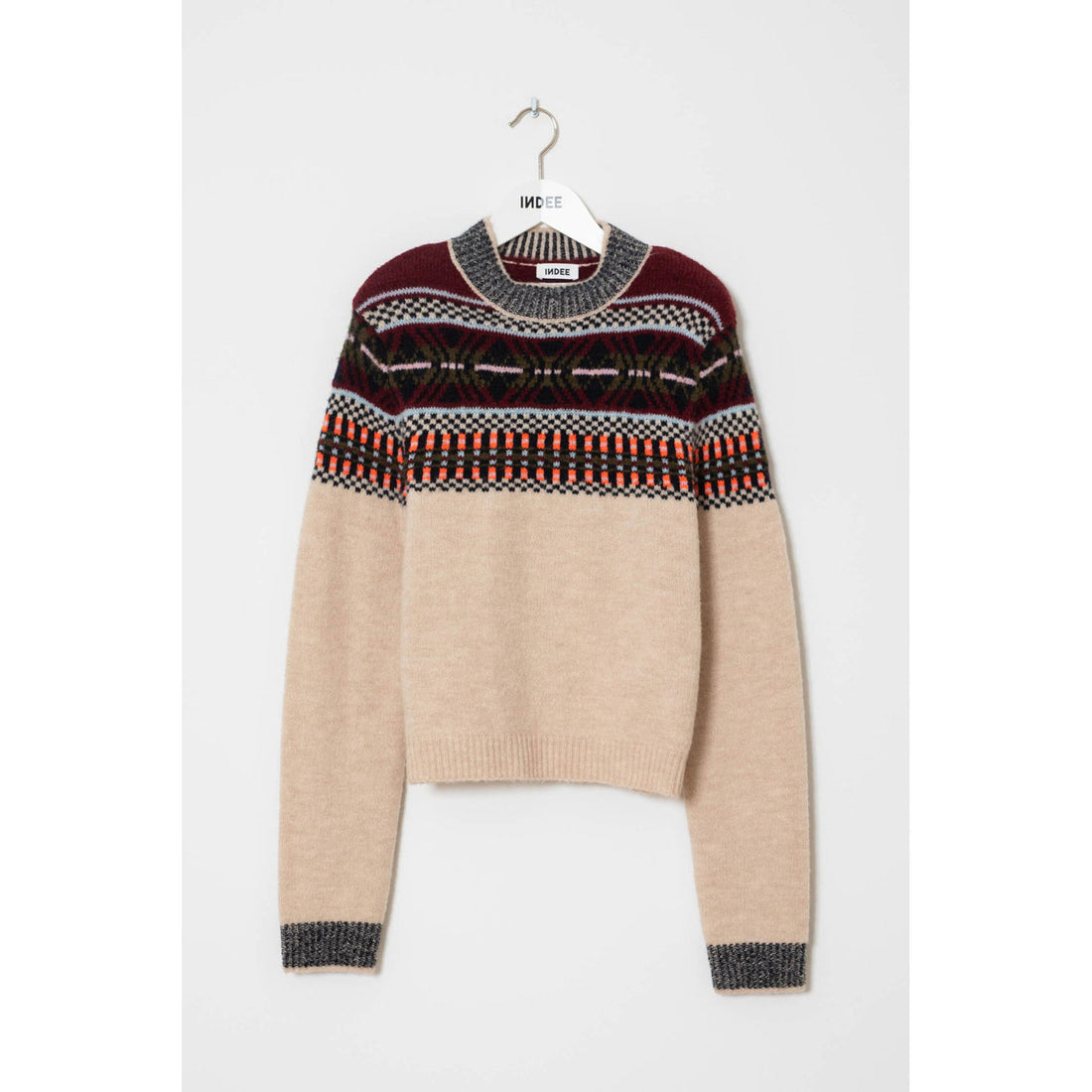 Indee  Off White Western Pullover
