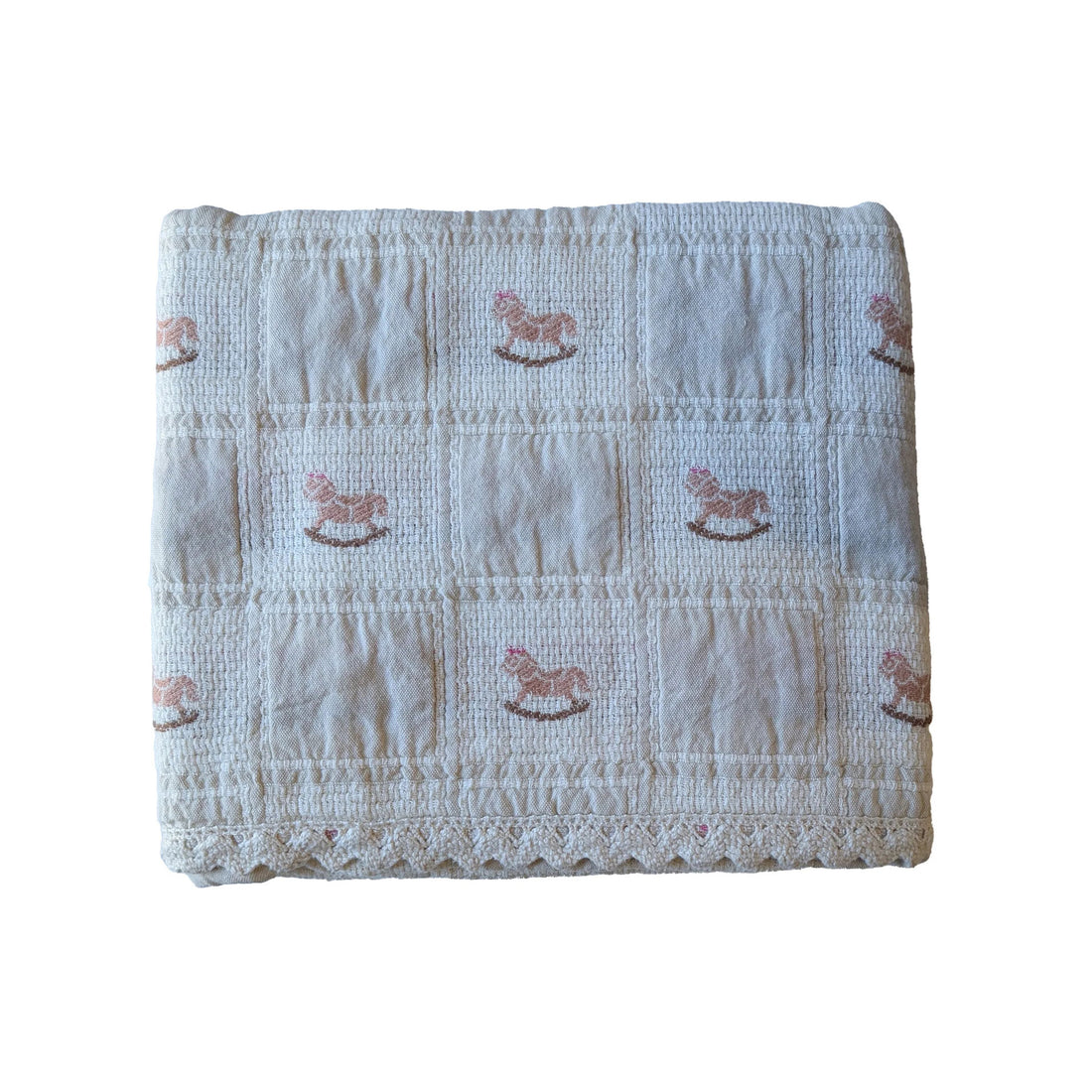 Bebe Organic Sand Mauve Rocking Horse Blanket
