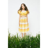 Paade Mode Yellow Sunrise Cotton Skirt