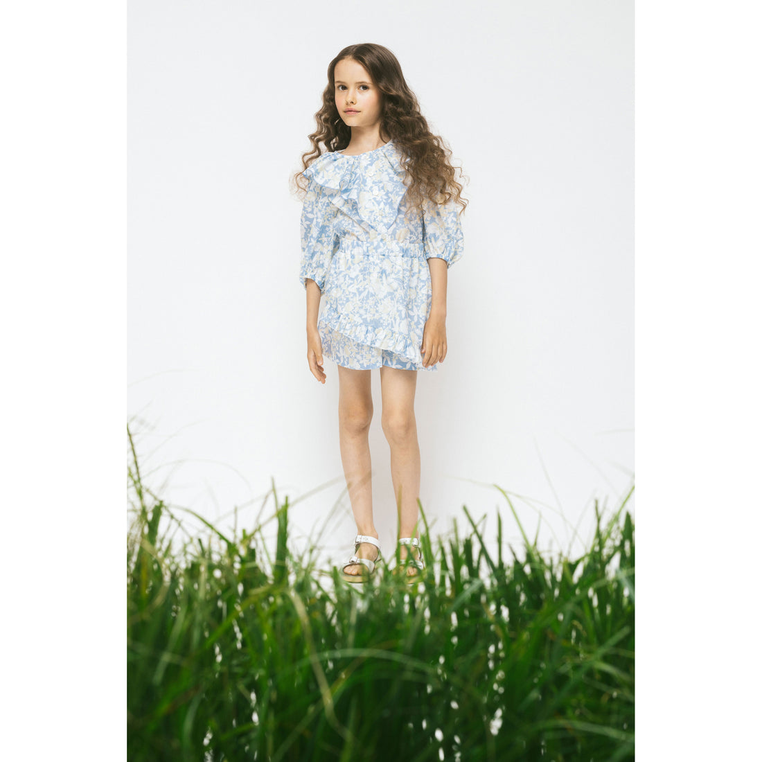 Paade Mode Blue Anemone Cotton Blouse