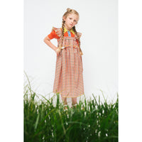 Paade Mode Orange Falter Cotton Maxi Dress