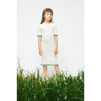 Paade Mode White Wave Seamless Knit Dress