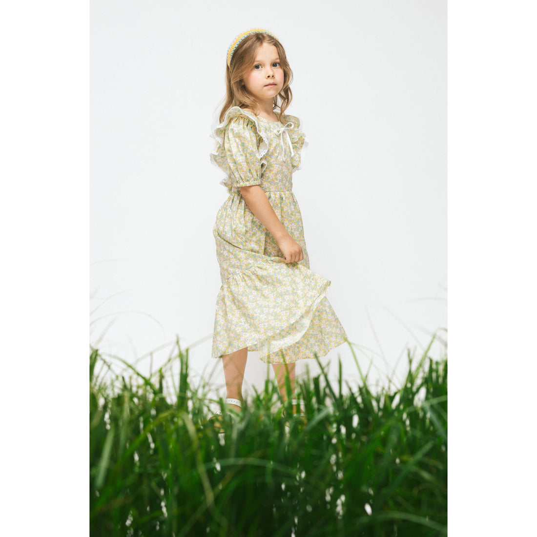 Paade Mode Yellow Strawberry Cotton Maxi Dress
