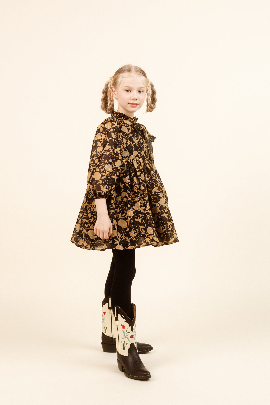Paade Mode Black Snowball Chiffon Dress
