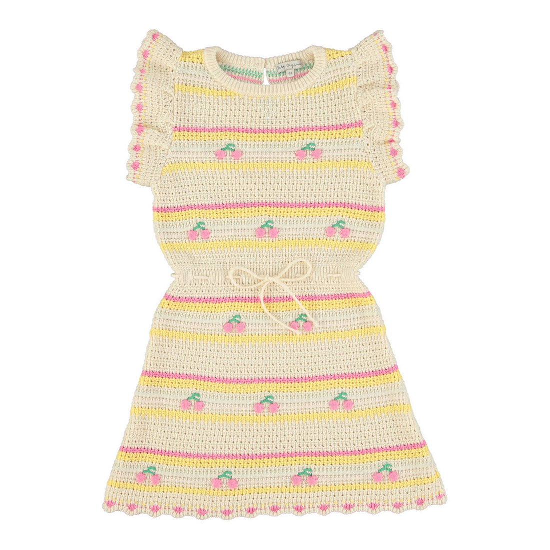 Bebe Organic Cherry Stripe Paloma Dress