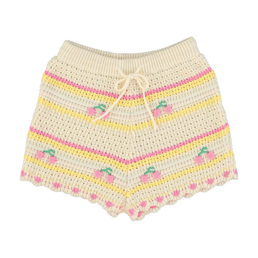 Bebe Organic Cherry Stripe Paloma Shorts