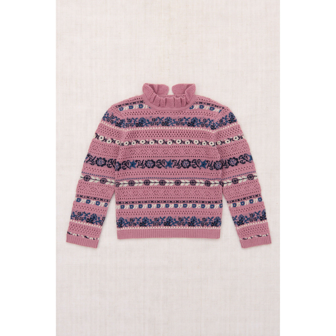 Misha and Puff Antique Rose Eyelet Ribbon Pamela Sweater