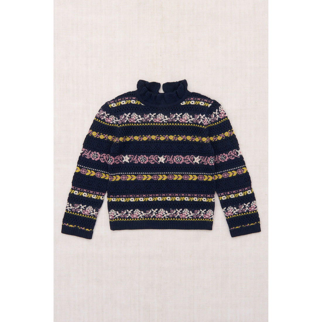 Misha and Puff Ink Eyelet Ribbon Pamela Sweater