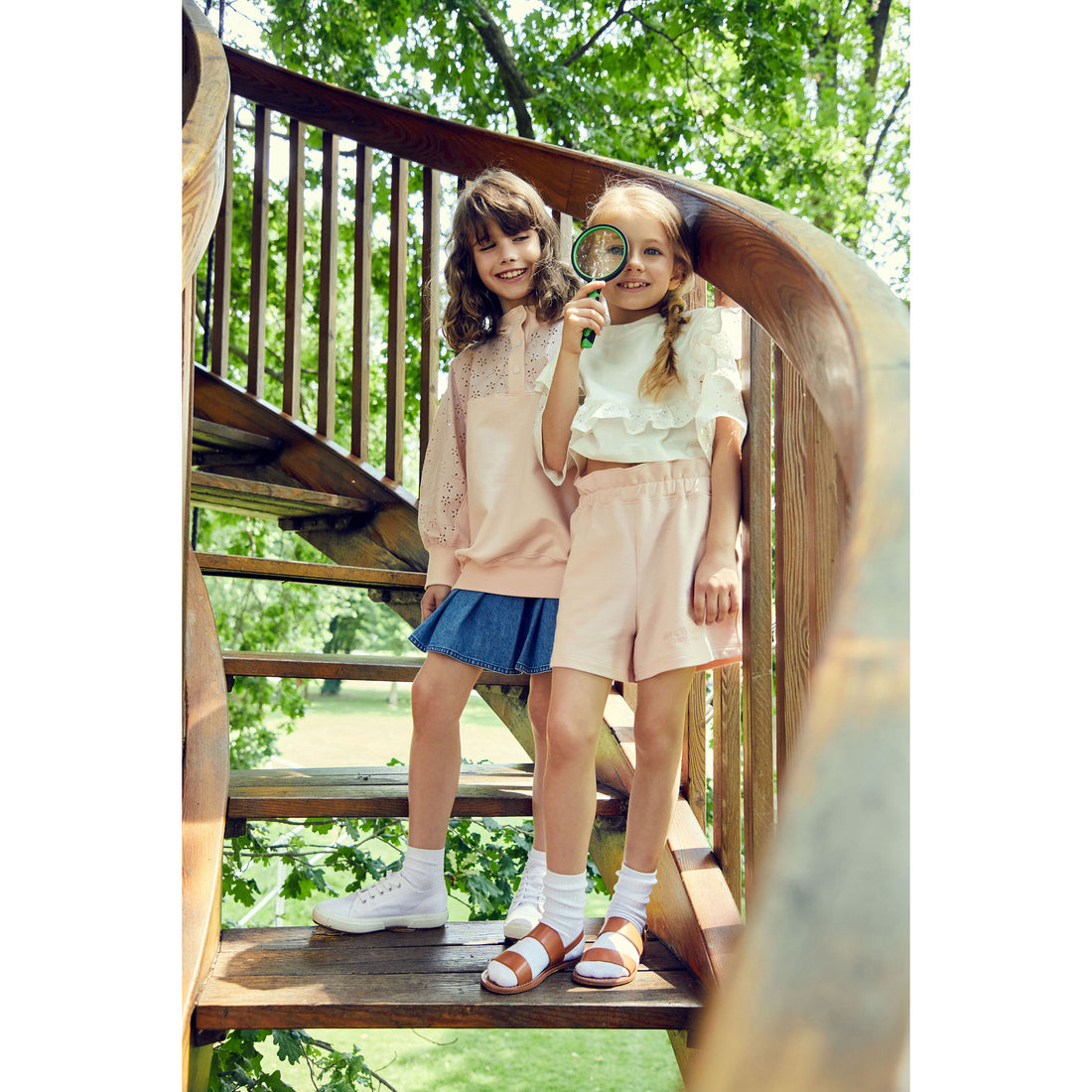Philosophy Light Blue Denim Pleated Skirt