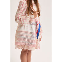Philosophy Pink Small Rose Lace Trim Dress
