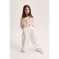 Philosophy Pink Small Rose Button Up Blouse