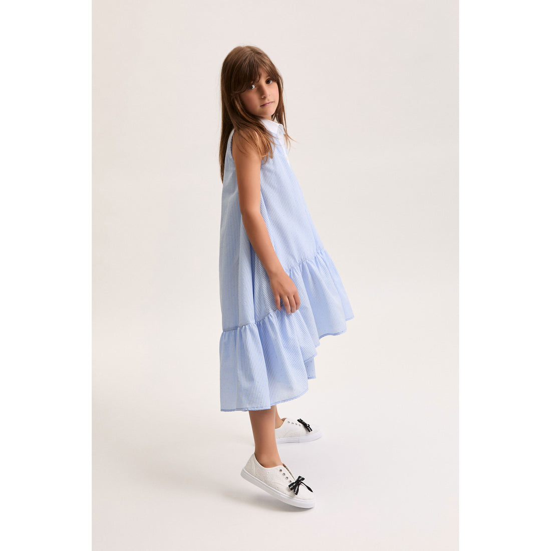 Philosophy Blue Sleeveless High Low Dress
