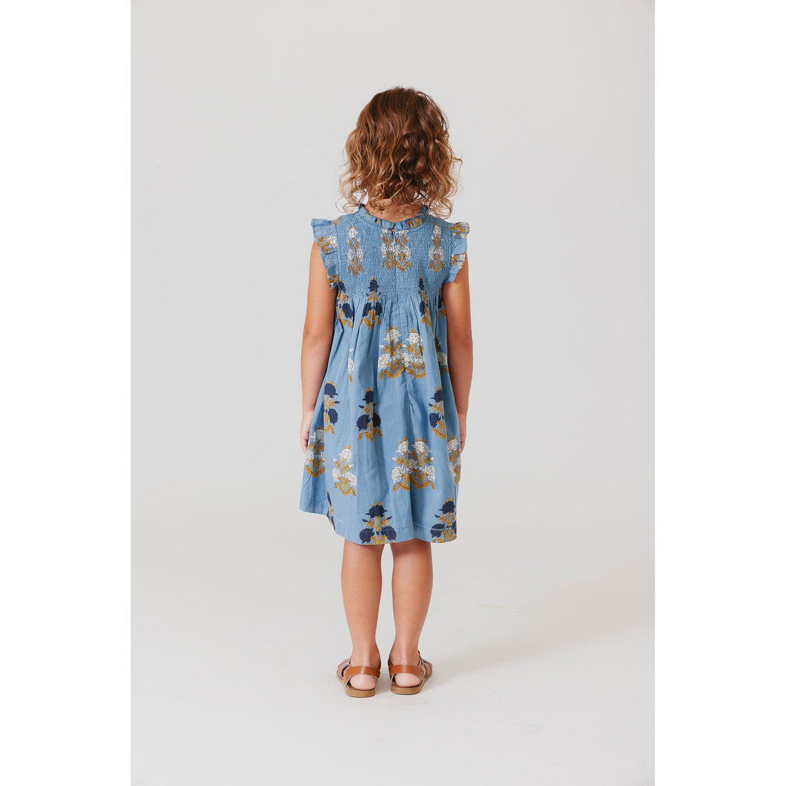 Pink Chicken Blue Flowerette Stevie Dress