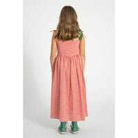 Piupiuchick Red/Ecru Checkered Long Dress