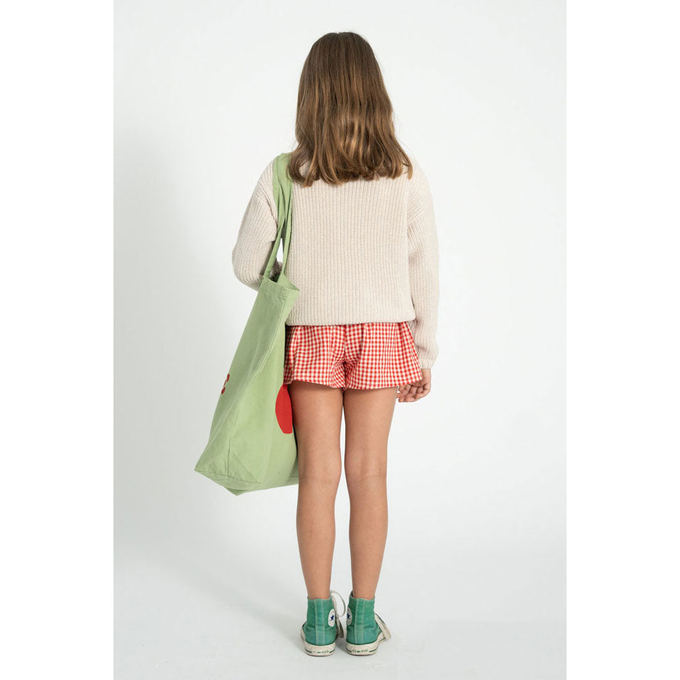 Piupiuchick Ecru/Red Heart Print Knitted Sweater