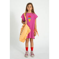 Piupiuchick Fuchsia Ice Cream Print Dress