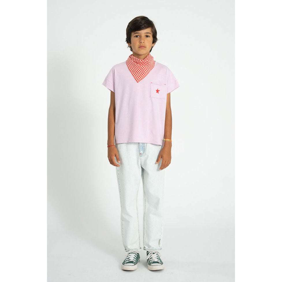 Piupiuchick Lilac "A" Print T-Shirt