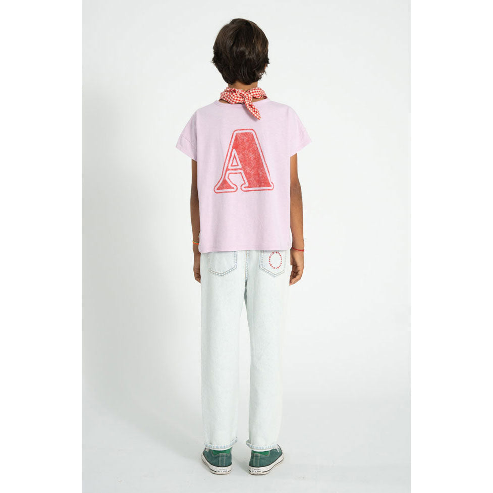 Piupiuchick Lilac "A" Print T-Shirt