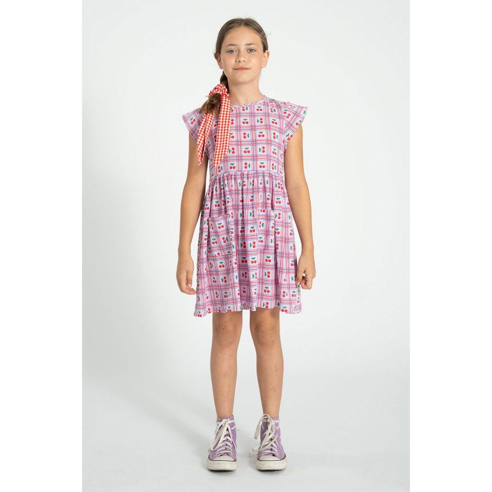 Piupiuchick Lilac Cherries All Over Dress