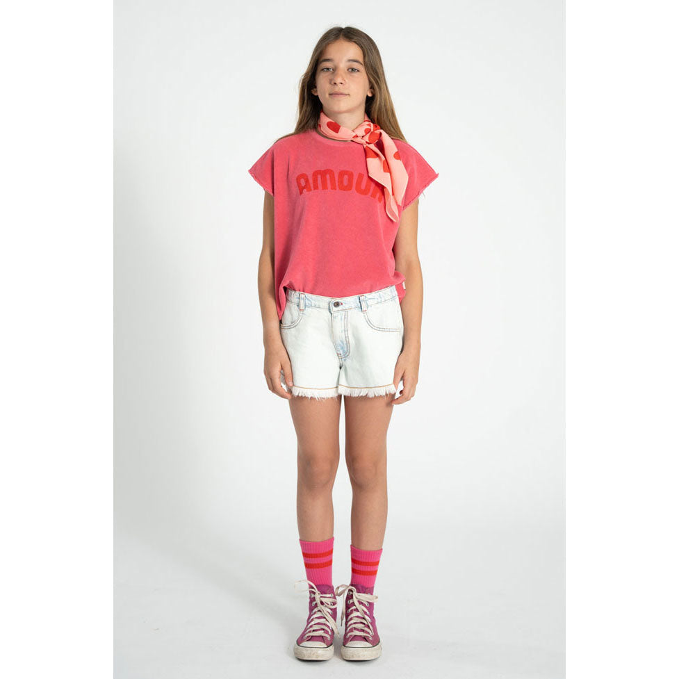 Piupiuchick Pink "Amour" Print Top