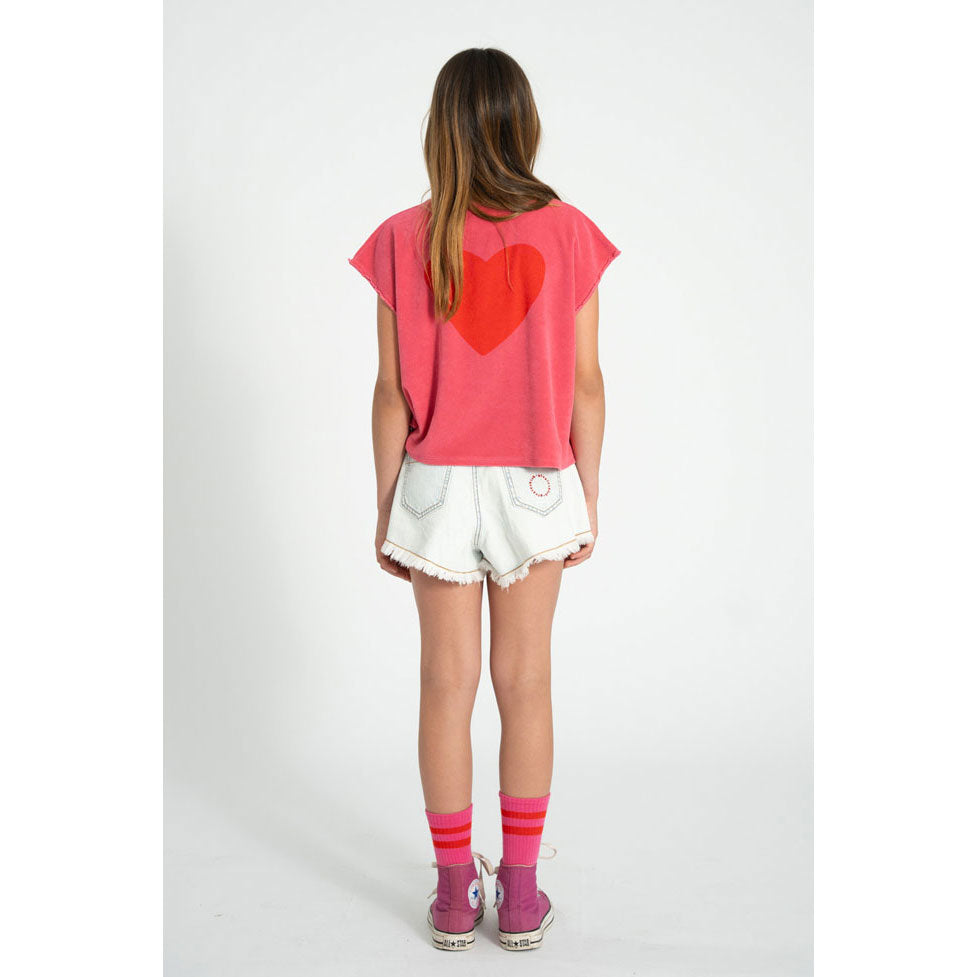 Piupiuchick Pink "Amour" Print Top