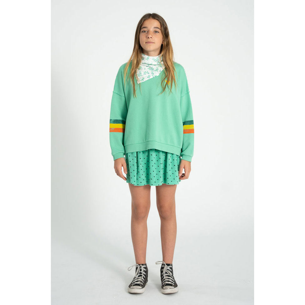 Piupiuchick Green/Black Hearts All Over Skirt