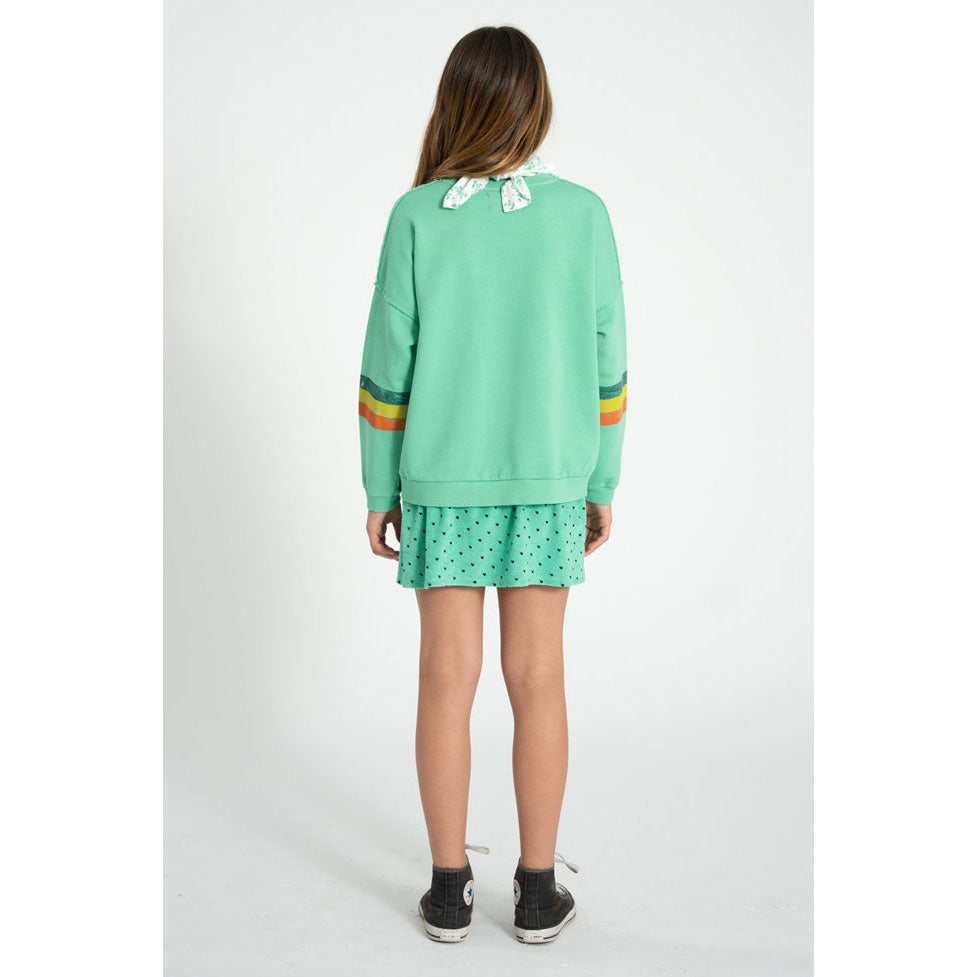 Piupiuchick Green/Black Hearts All Over Skirt