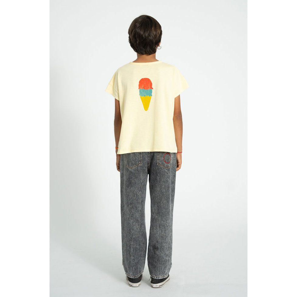 Piupiuchick Light Yellow "Beach Bar" Print T-Shirt