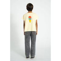 Piupiuchick Light Yellow "Beach Bar" Print T-Shirt