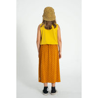 Piupiuchick Camel/Black Hearts All Over Long Skirt