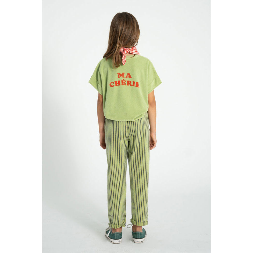 Piupiuchick Light Olive Cherry Print Baby T-Shirt