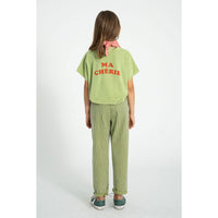 Piupiuchick Light Olive Cherry Print Baby T-Shirt