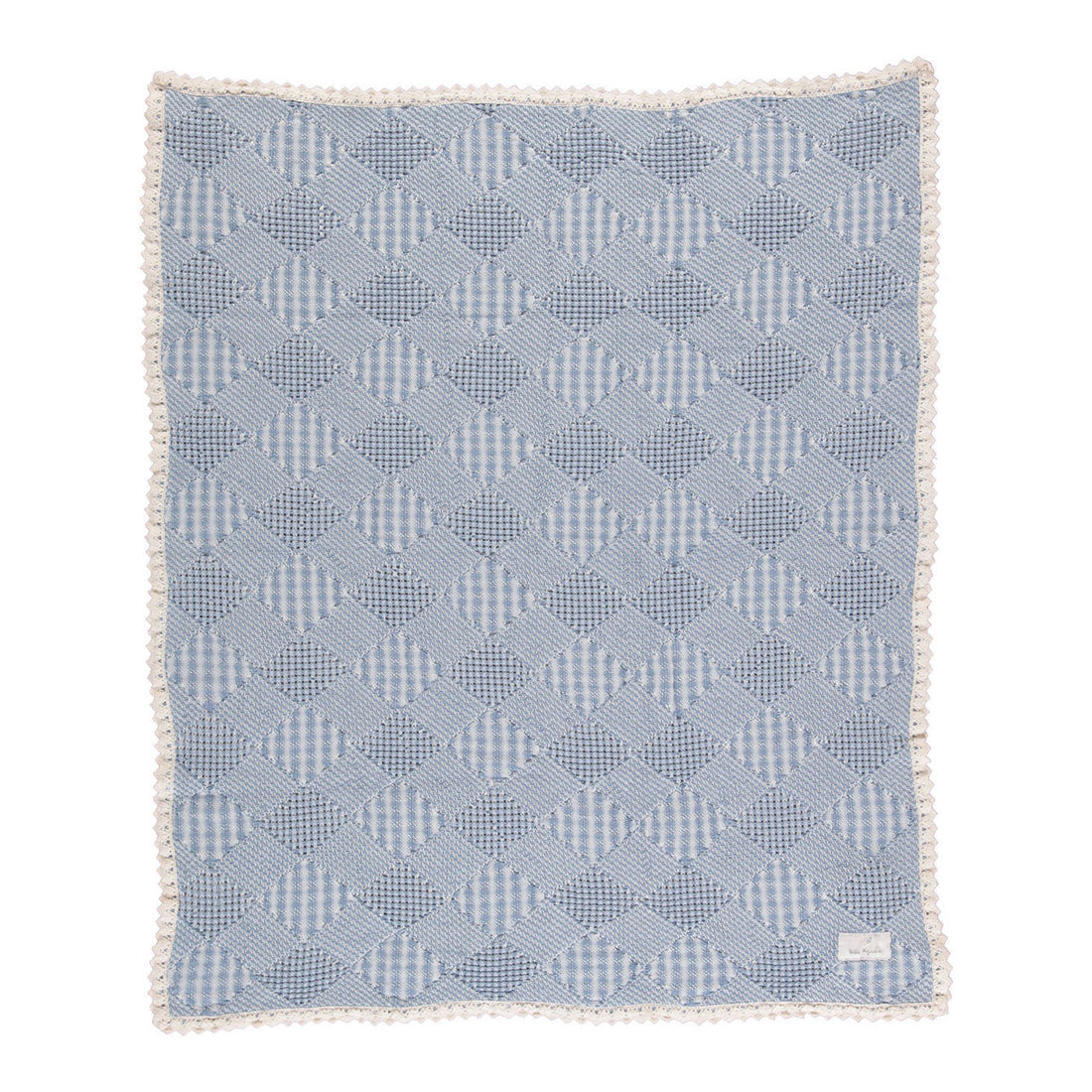 Bebe Organic Blue Plaid Patchwork Blanket