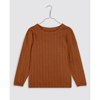 Little Cotton Clothes Russet Pointelle Tee