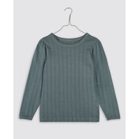 Little Cotton Clothes Slate Pointelle Tee