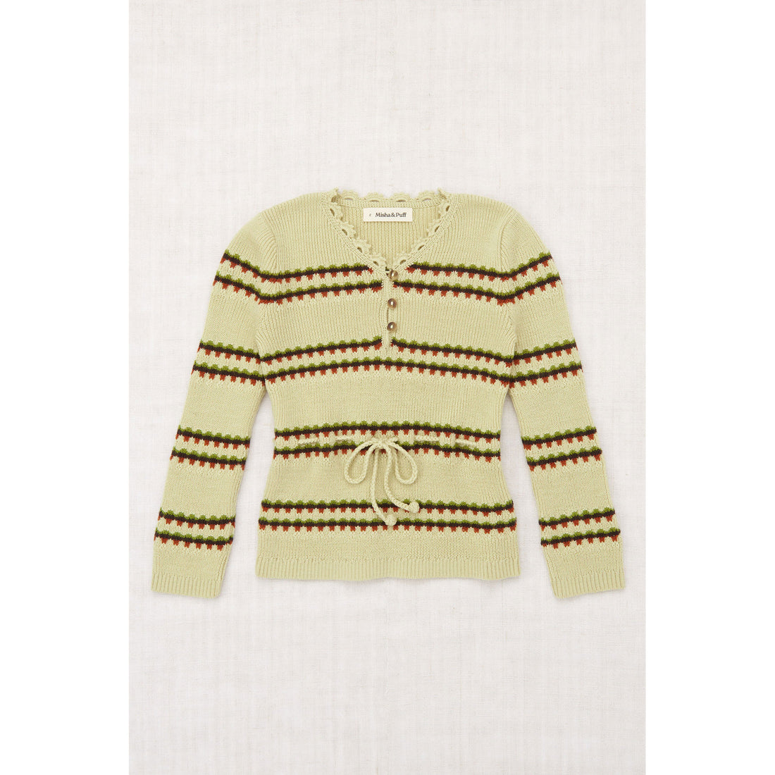 Misha and Puff Raffia Beaded Stripe Polina Top