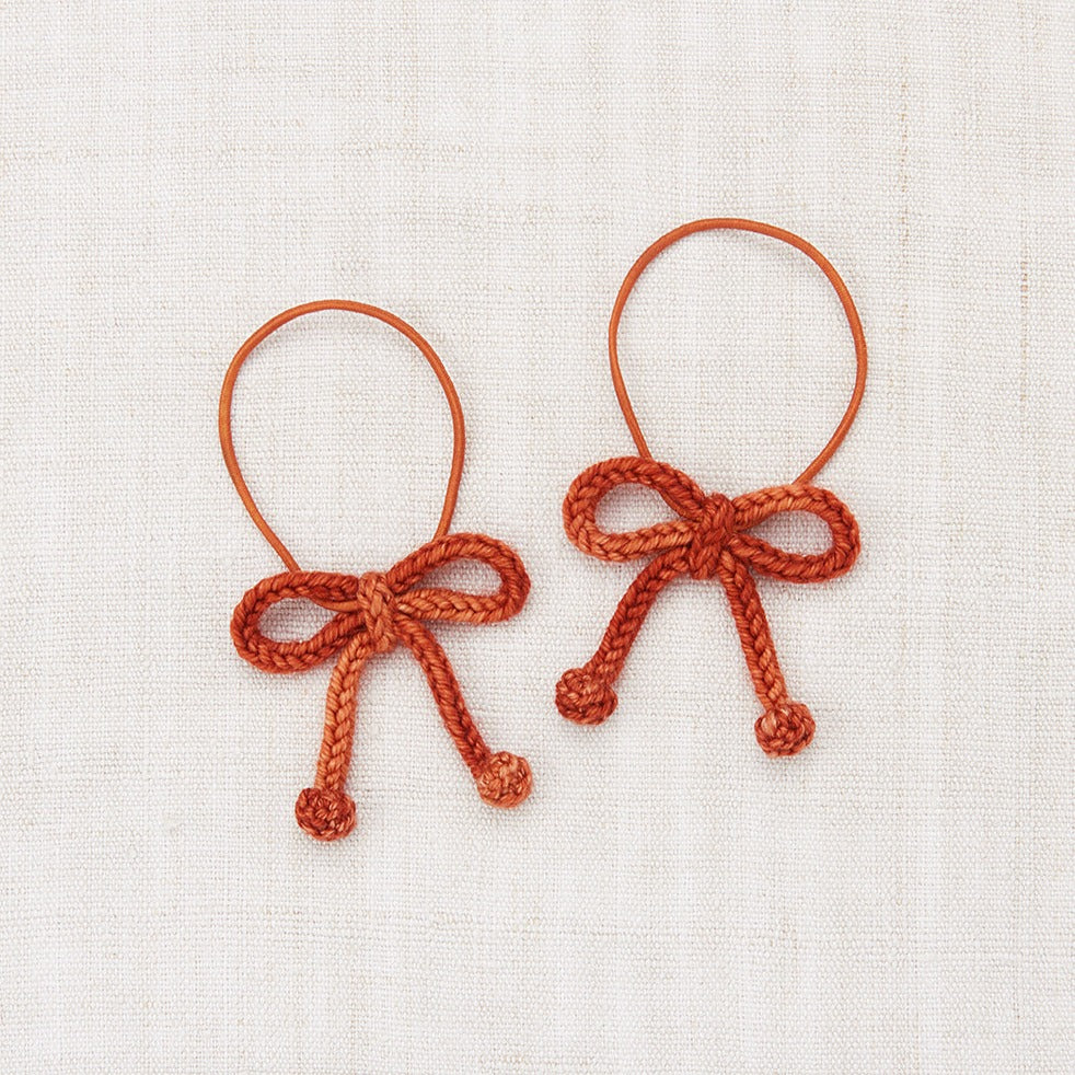 Misha and Puff Popcorn Bow Elastic Set - Cinnamon