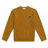Arza Mustard V Neck Sweater